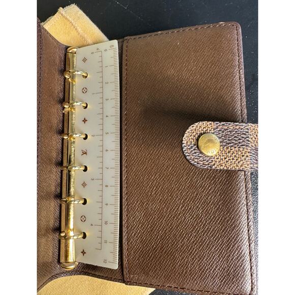 Louis Vuitton Small Ring Agenda Cover in Damier Ebene w/Dustbag & COA - Picture 7 of 12
